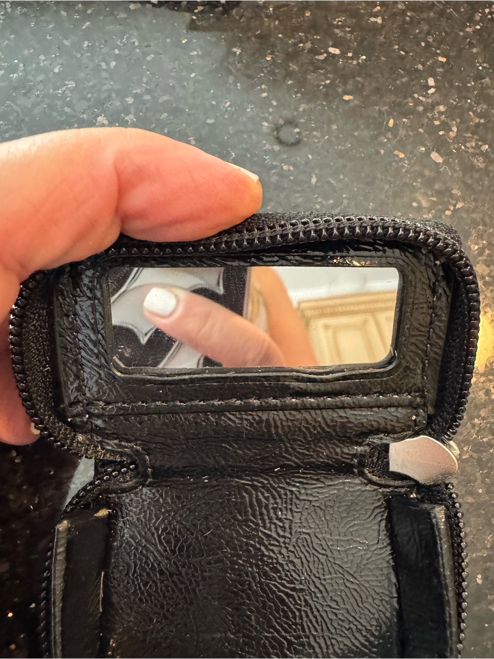 Vintage Coach Mini Logo Jacquard Zip Around with Mirror case - Picture 8 of 8